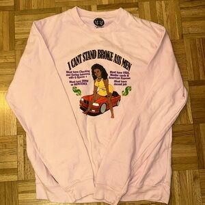 Graphic Light Pink Paradise Pull Over Hoodie